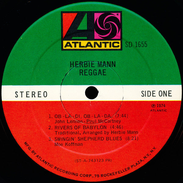 Herbie Mann : Reggae (LP, Album, PR )