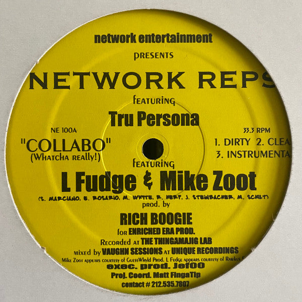 Network Reps : Collabo (Whatcha Really!) / Simplistic (12")