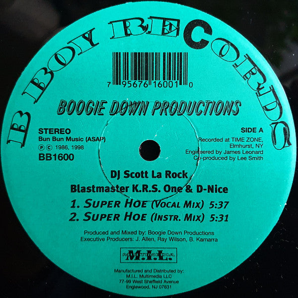 Boogie Down Productions : Super Hoe / Scott LaRock Megamix (12")