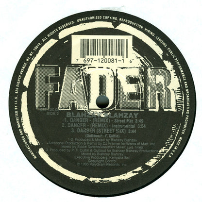Blahzay Blahzay : Danger Pt. II (12", Single)