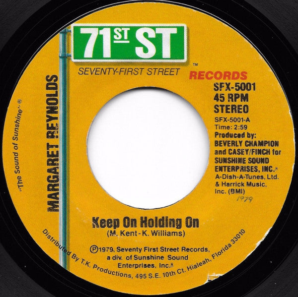 Margaret Reynolds : Keep On Holding On (7", Single)