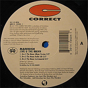 Mannish : Jive U The Mann / Mannish (12")