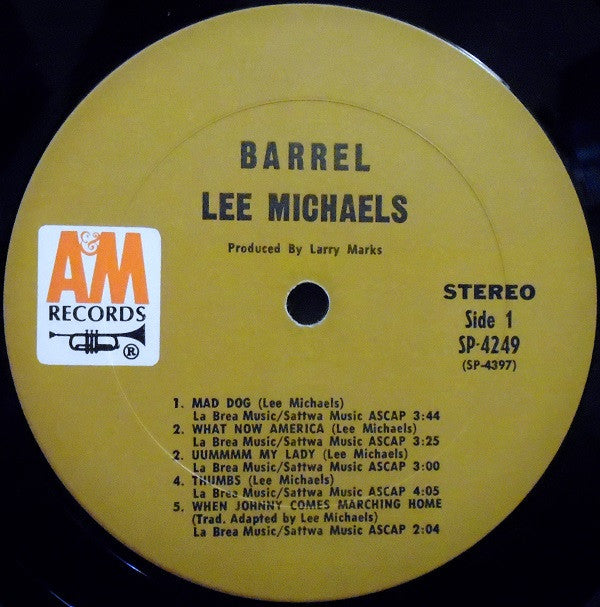 Lee Michaels : Barrel (LP, Album, Pit)
