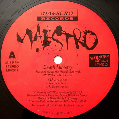Maestro* : Death Ministry / Pushin' Wiggz Back (12")