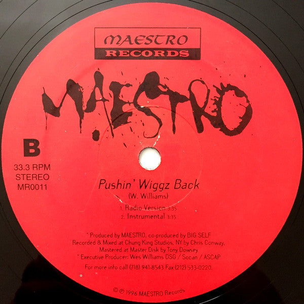 Maestro Fresh-Wes : Death Ministry / Pushin' Wiggz Back (12")