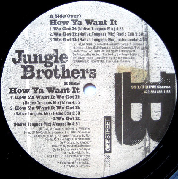 Jungle Brothers : How Ya Want It (12")