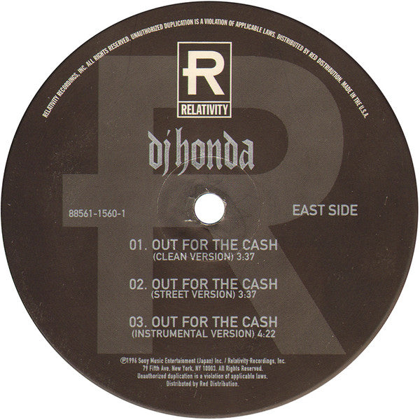 DJ Honda : Out For The Cash (12")