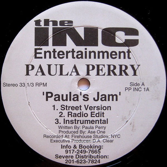 Paula Perry : Paula's Jam / Reasons (12")