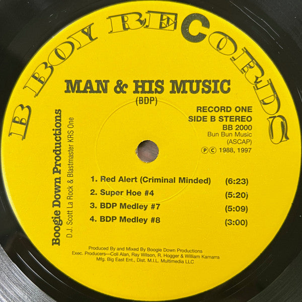 Boogie-Down-Productions* : Man & His Music (2xLP, Album, RE, RM)