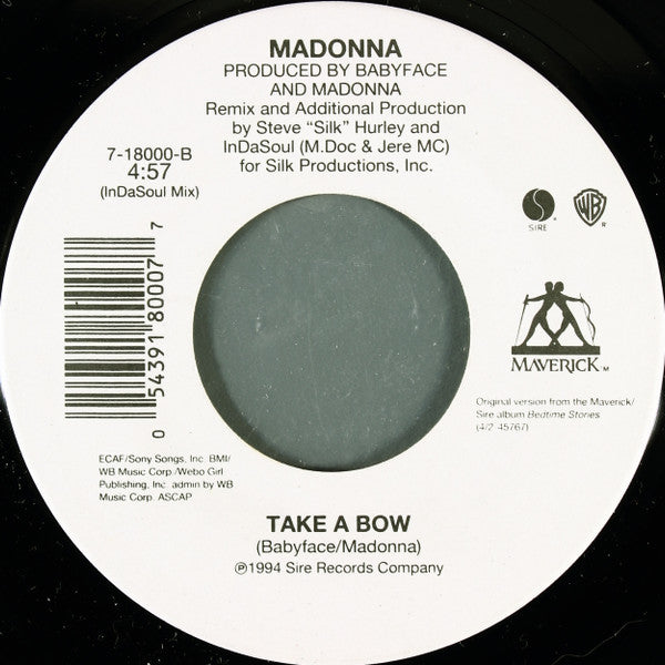 Madonna : Take A Bow (7", Single)