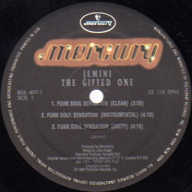 Jemini The Gifted One : Funk Soul Sensation (12")