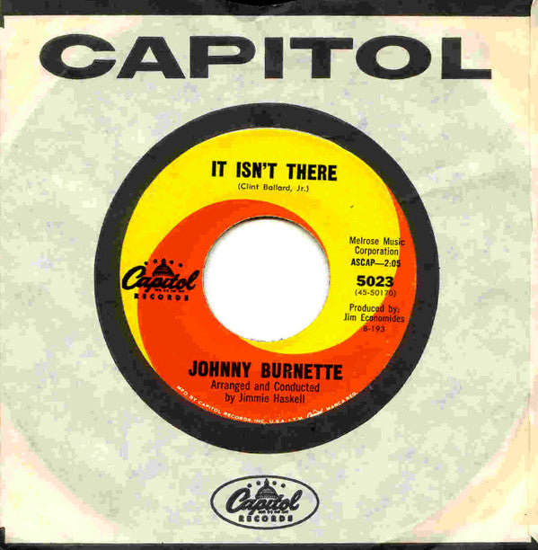 Johnny Burnette : (Wish It Were Saturday Night) All Week Long (7")