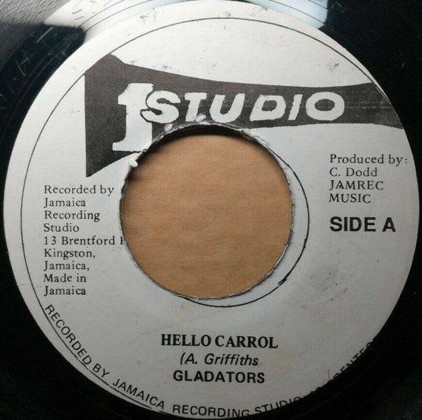 The Gladiators / The Soul Vendors : Hello Carrol / Pe-Da-Pa (7", M/Print, RP)