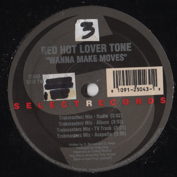 Red Hot Lover Tone : Wanna Make Moves (12")