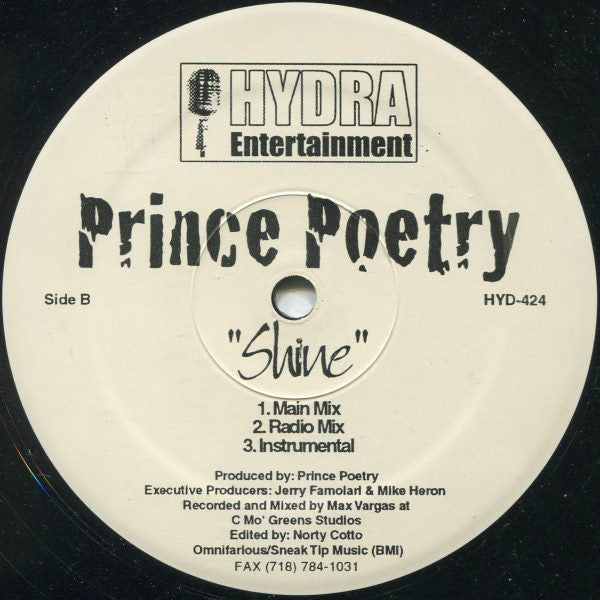 Prince Poetry* : Where Ya Shoes At? / Shine (12")