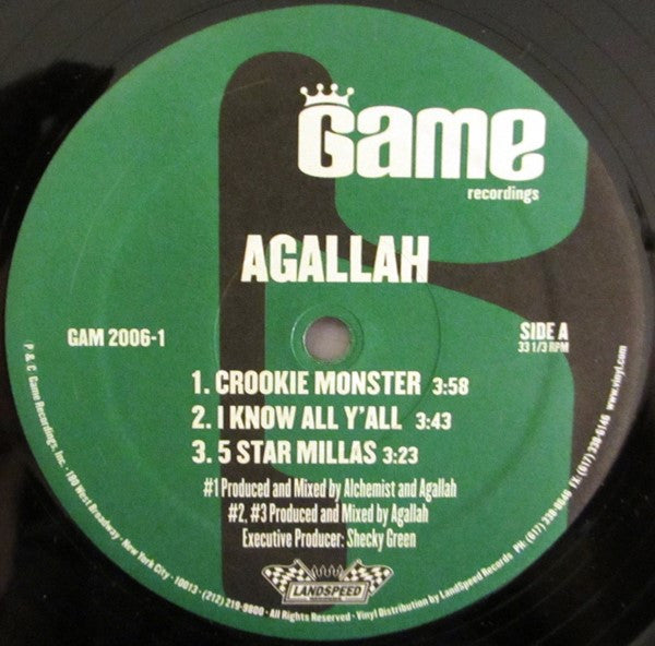 Agallah : The Crookie Monster (12", Maxi)