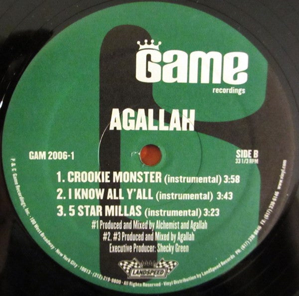 Agallah : The Crookie Monster (12", Maxi)
