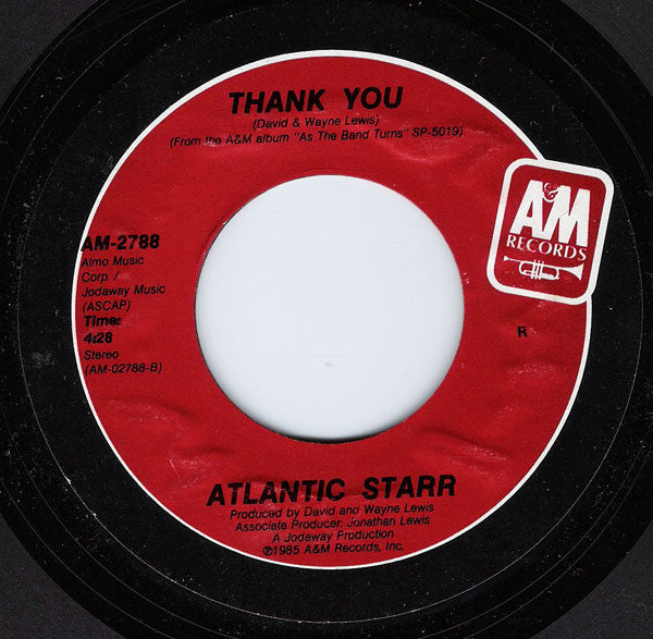 Atlantic Starr : Secret Lovers / Thank You (7", Styrene, R)
