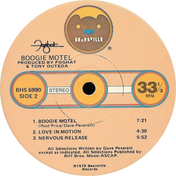 Foghat : Boogie Motel (LP, Album, Los)