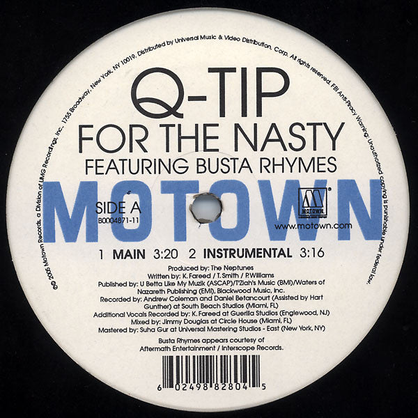 Q-Tip Featuring Busta Rhymes : For The Nasty (12")
