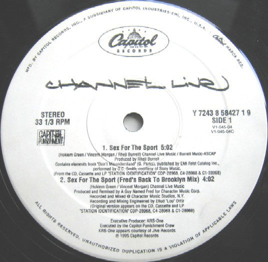 Channel Live : Sex For The Sport (12")