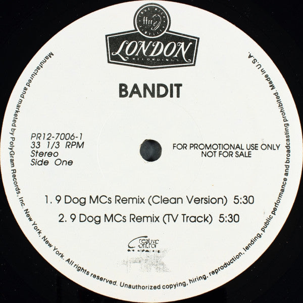 Red Bandit : 9 Dog MCs Remix (12", Promo)