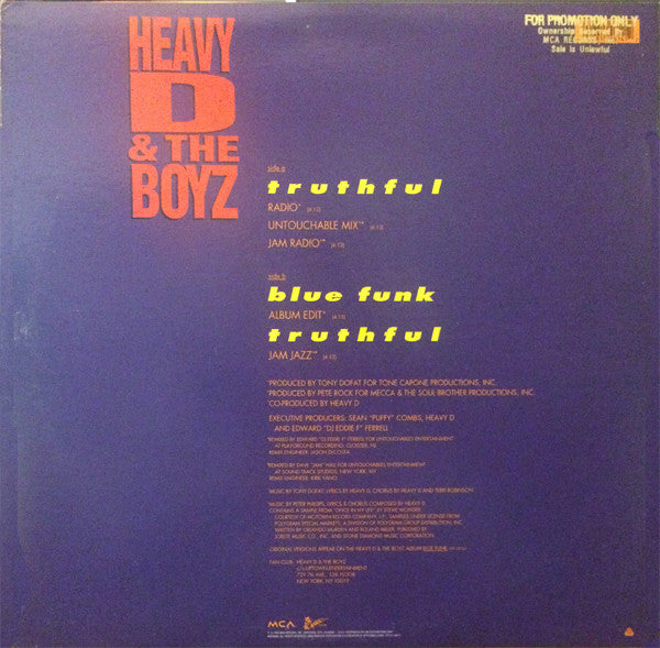 Heavy D. & The Boyz : Truthful (12", Single)