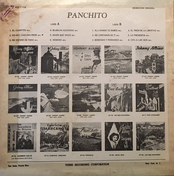 Panchito Riset : Panchito (LP, Album, Comp)