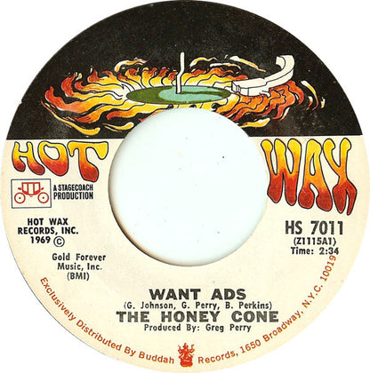 Honey Cone : Want Ads / We Belong Together (7", Single, Styrene, Pit)