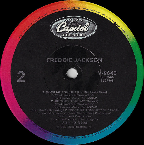 Freddie Jackson : Rock Me Tonight (For Old Times Sake) (12", Jac)
