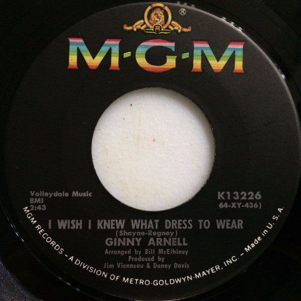 Ginny Arnell : I Wish I Knew What Dress To Wear / He's My Little Devil (7")