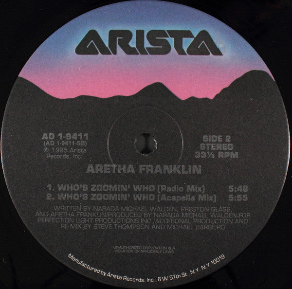 Aretha Franklin : Who's Zoomin' Who (12")