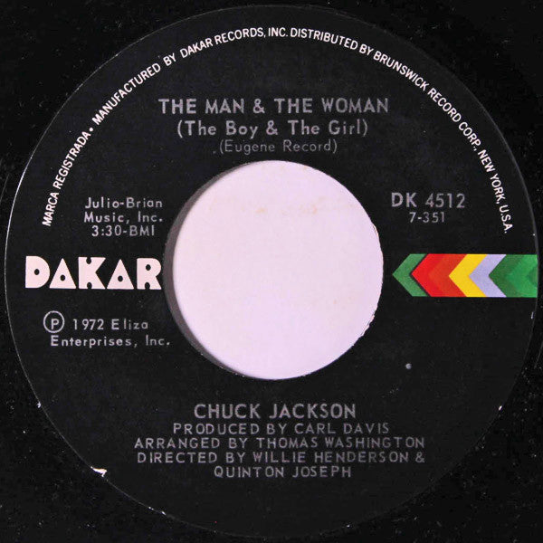 Chuck Jackson : I Forgot To Tell You / The Man & The Woman (The Boy & The Girl) (7", Single)
