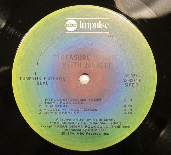 Keith Jarrett : Treasure Island (LP, Album, Quad, Gat)
