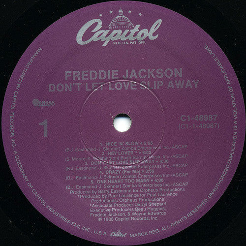 Freddie Jackson : Don't Let Love Slip Away (LP, Album)