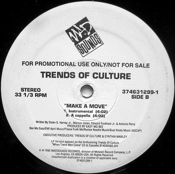 Trends Of Culture : Make A Move (12", Promo)